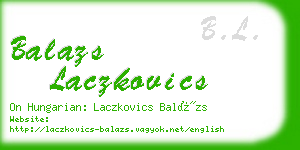 balazs laczkovics business card